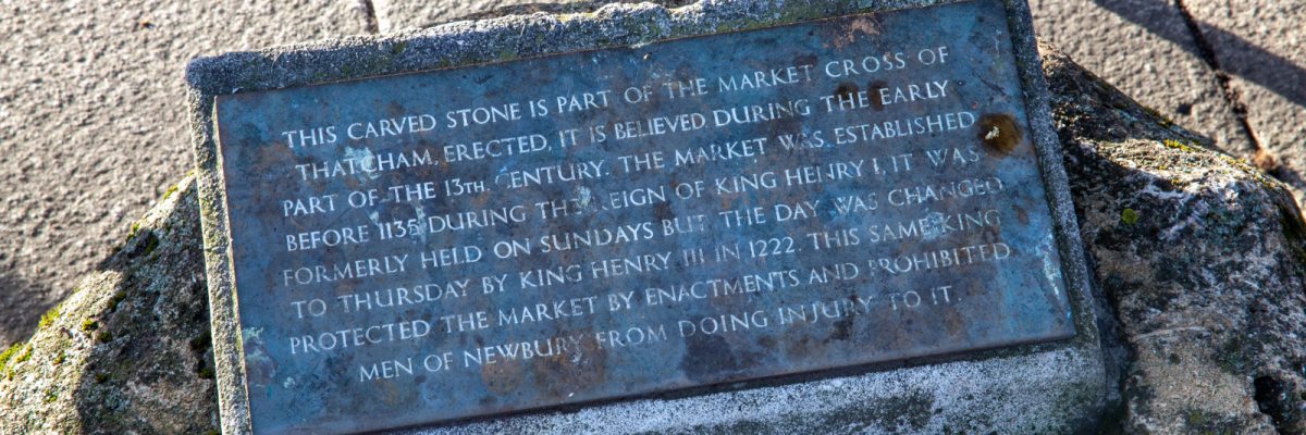 Thatcham Market Plaque, Photograph by Nick Young.