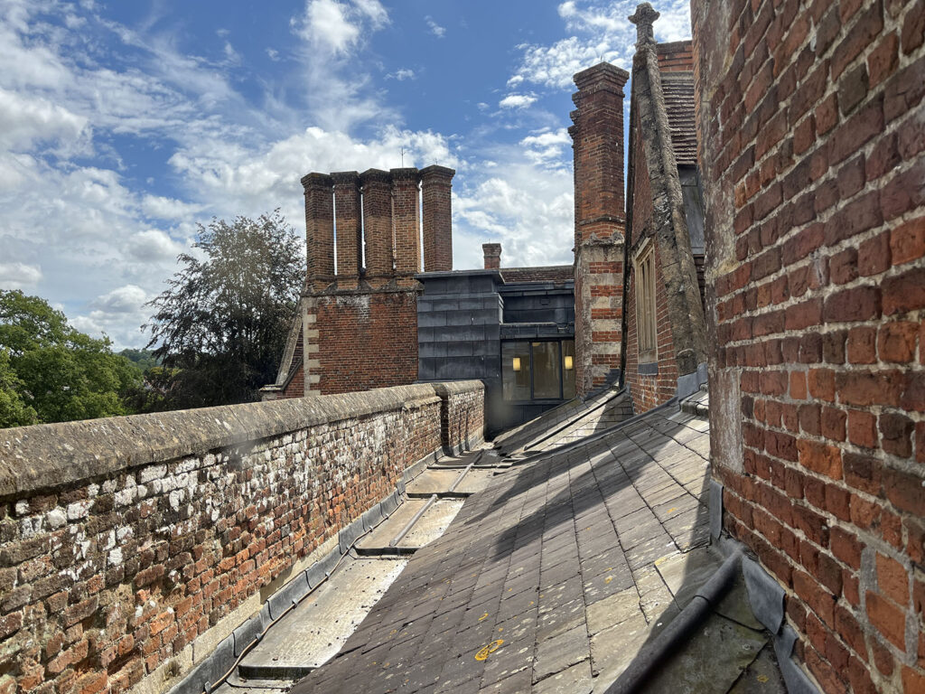 Part of the roof, Shaw House. Photograph by Nick Young.